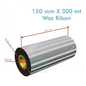 Ribbon WX-10FBK Standart Wax 150mm x 300m 1 inç Outside