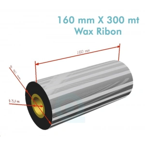 Ribbon WX-10FBK Standart Wax 160mm x 300m 1 inç Outside