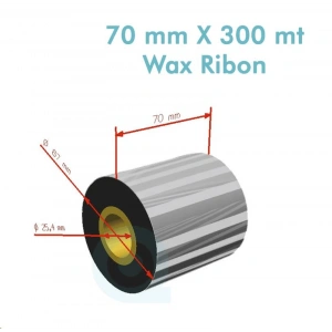 Ribbon WX-10FBK Standart Wax 70mm x 300m 1 inç Outside