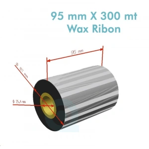Ribbon WX-10FBK Standart Wax 95mm x 300m 1 inç Outside