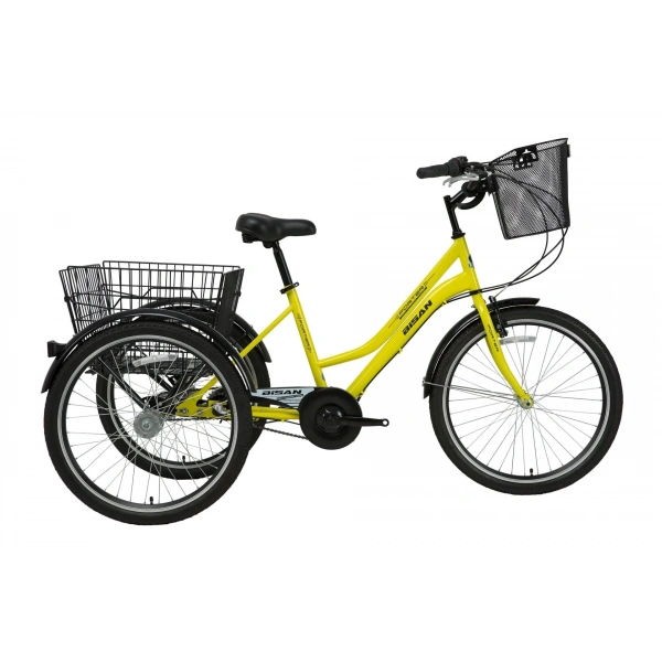 Bisan Porter Nexus 3 Vites 24 Jant Şehir Kargo Bisikleti Sarı Siyah 44 Kadro