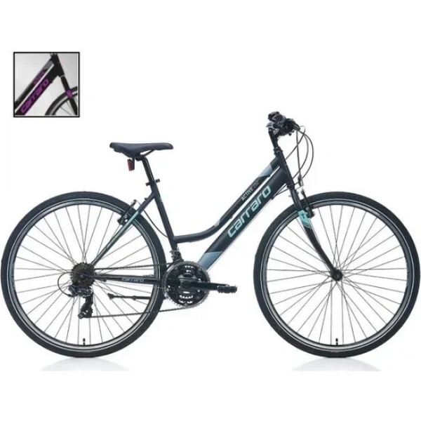 Carraro Active 282 V Fren 21 Vites 28 Jant Şehir Bisikleti Siyah Mor 46 Kadro