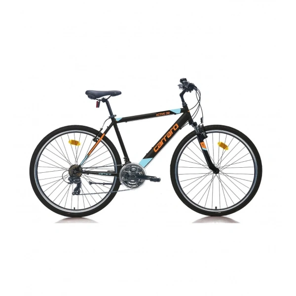 Carraro Active 290 V Fren 21 Vites 28 Jant Şehir Bisikleti Siyah Turuncu Mavi 49 Kadro