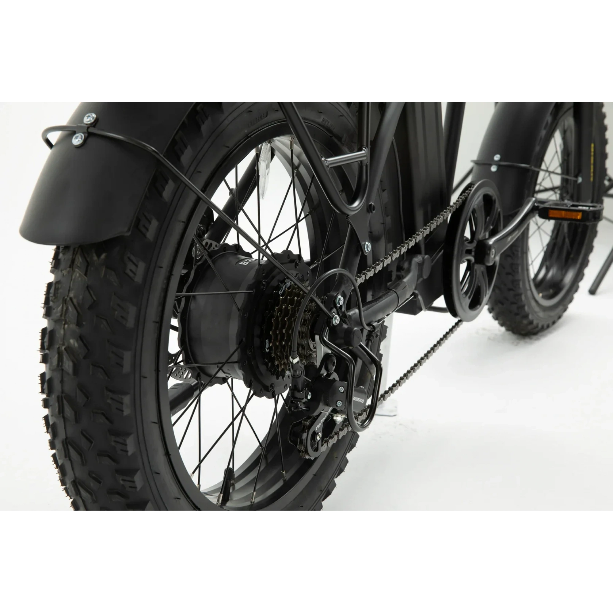 Bisan E-Folding F2 Shimano 7 Vites Disk Fren 20 Jant Elektrikli Katlanır Bisiklet Siyah Sarı