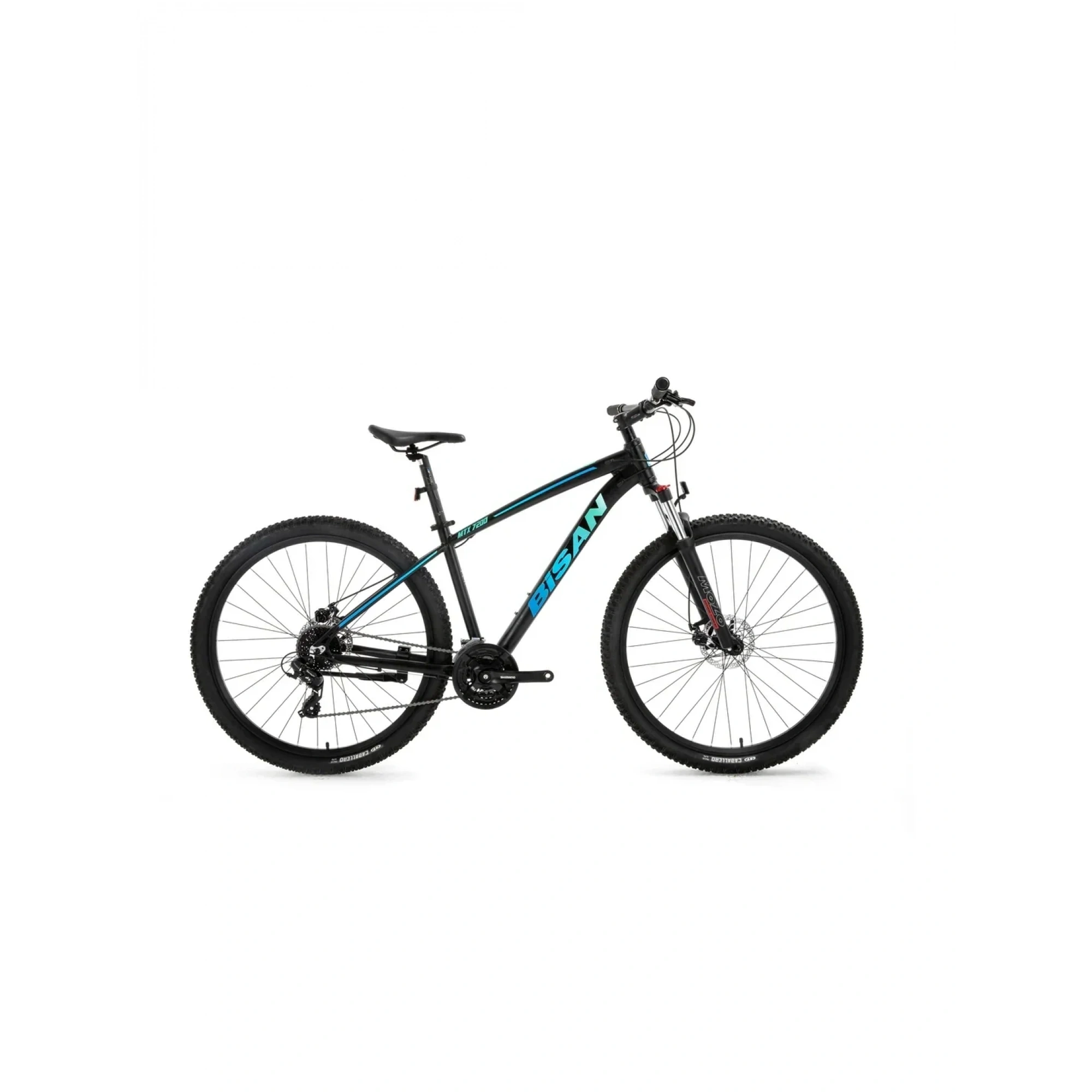 Bisan MTX 7200 29 Jant 24 Vites MD Mat Siyah Mavi Dağ Bisikleti 48 Kadro
