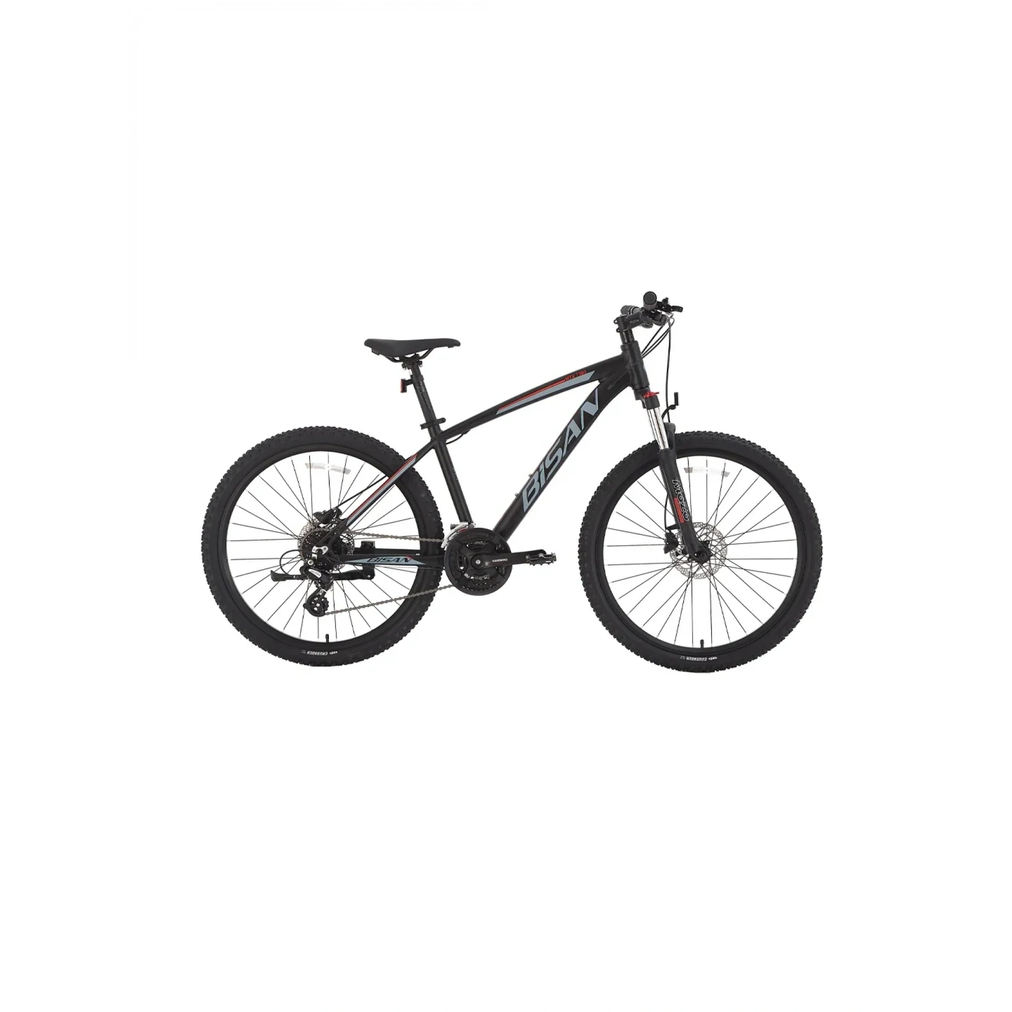 Bisan MTX 7300 29 Jant 24 Vites 19 Kadro Mat Siyah Gri Dağ Bisikleti