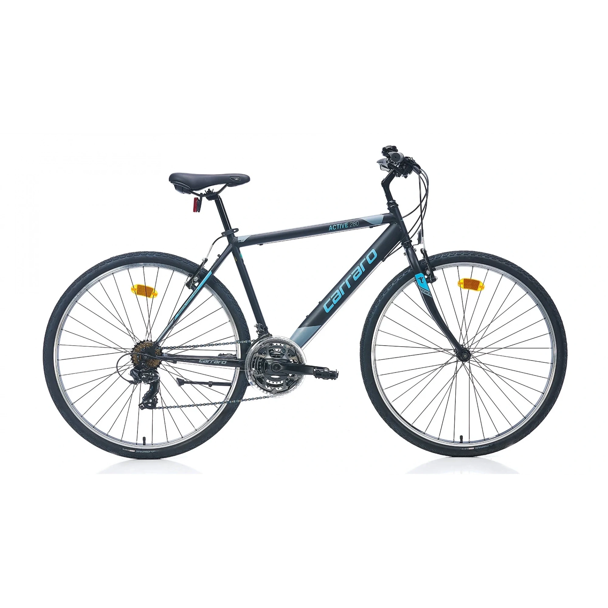 Carraro Active 280 V Fren 21 Vites 28 Jant Şehir Bisikleti Siyah Mavi 49 Kadro