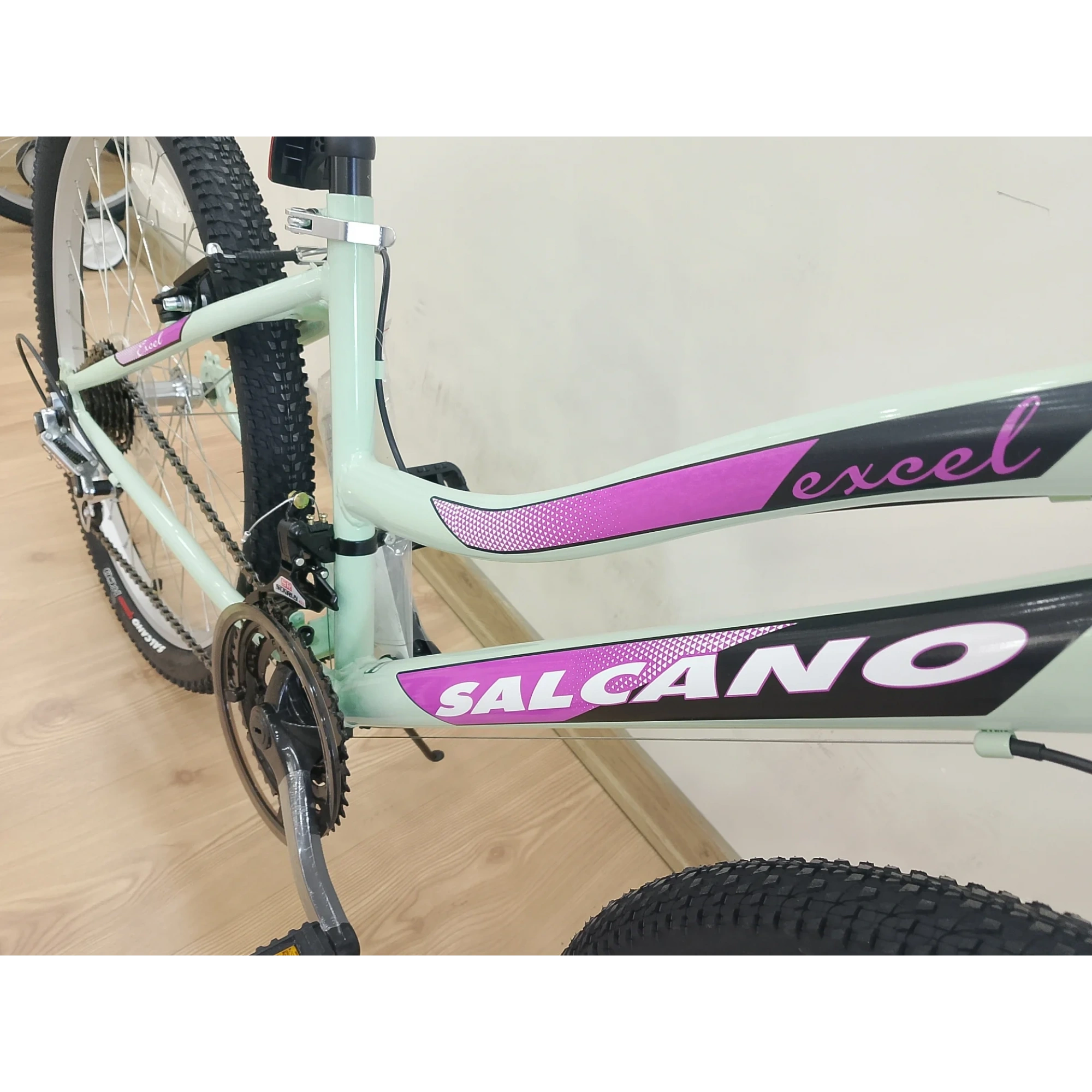 Salcano Excel Lady 26 Jant V-Fren Mint Yeşili Pembe Dağ Bisikleti