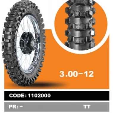 Yasa 3.00-12 Scooter Motosiklet Dış Lastiği TS115 Kross Tube Type 4PR