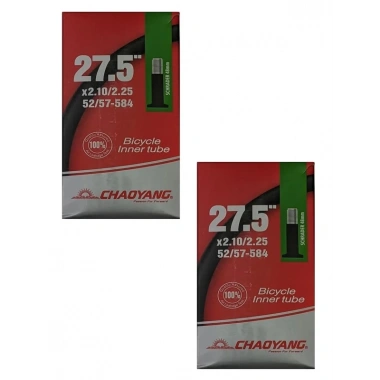 Chaoyang 27,5 Jant 27,5x2.10/2.25 (52/57-584) Bisiklet İç Lastiği AV 48 mm Kalın Sibop Kutulu X 2 Adet