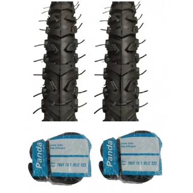 Diamond 16 Jant 16x1.95 Bisiklet Dış Lastiği MB7 (Vesper) X 2 Adet + Panda İç Lastik Seti