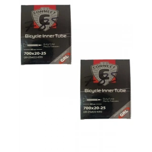 700x20-25 (20-25x622-635) FV 60 mm İnce Sibop Bisiklet İç Lastiği X 2 Adet (Kutulu)