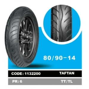 Yasa 80/90-14 Scooter Motosiklet Dış Lastiği Taftan Tubeless 6PR
