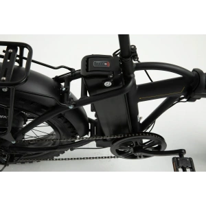 Bisan E-Folding F2 Shimano 7 Vites Disk Fren 20 Jant Elektrikli Katlanır Bisiklet Siyah Sarı