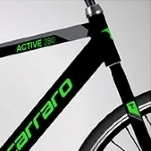 Carraro Active 280 V Fren 21 Vites 28 Jant Şehir Bisikleti Siyah Yeşil 52 Kadro