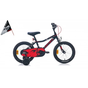 Carraro Red Eagle 16 Alüminyum Kadro 16 Jant Çocuk Bisikleti Siyah Kırmızı Gümüş