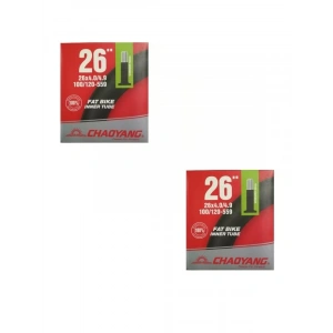 Chaoyang 26 Jant 26x4.0/4.9 (100/120-559) Fat Bike İç Lastiği AV 48 mm Kalın Sibop Kutulu X 2 Adet