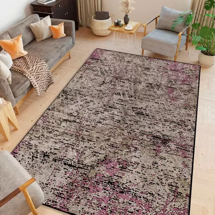 Angora Glamour 038KY Bej Renk Modern Akrilik Salon Halısı
