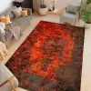Halıca Şönil 065AF İnce Yıkanabilir Turuncu Renk Dekoratif Kilim