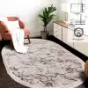 Halıca Nigar 1680B O Gri Akrilik Oval Salon Halısı