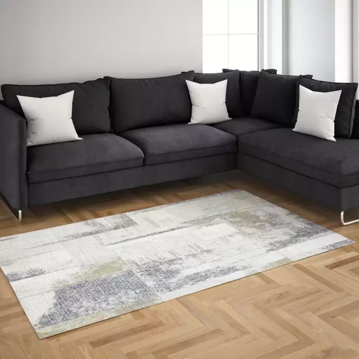Angora Aqua A262C Gri Bej Modern Halı