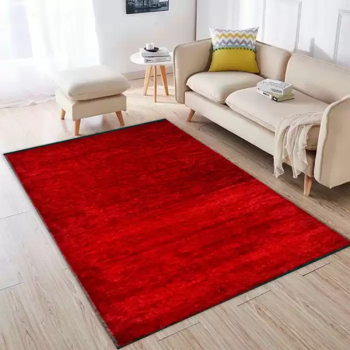 Halıca Julia 24021H D İnce Yıkanabilir Düz Renk Kırmızı Kilim