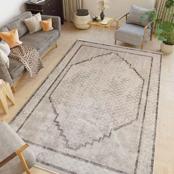 Angora Adriya A243A Kahverengi Krem Halı