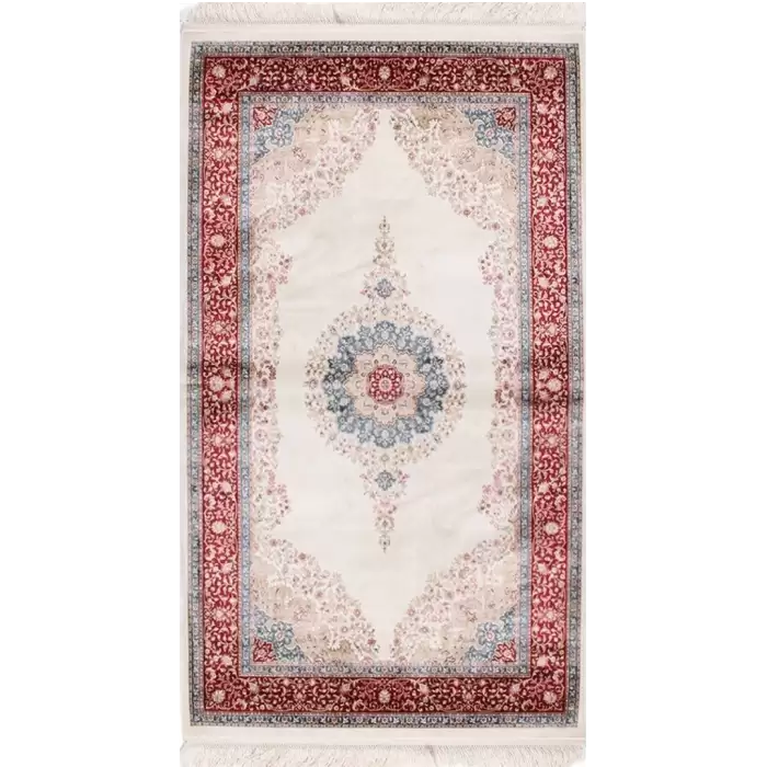 Elexus Hereke 1508 White 150X90 1,35 M² Bambu İpek Klasik Yolluk