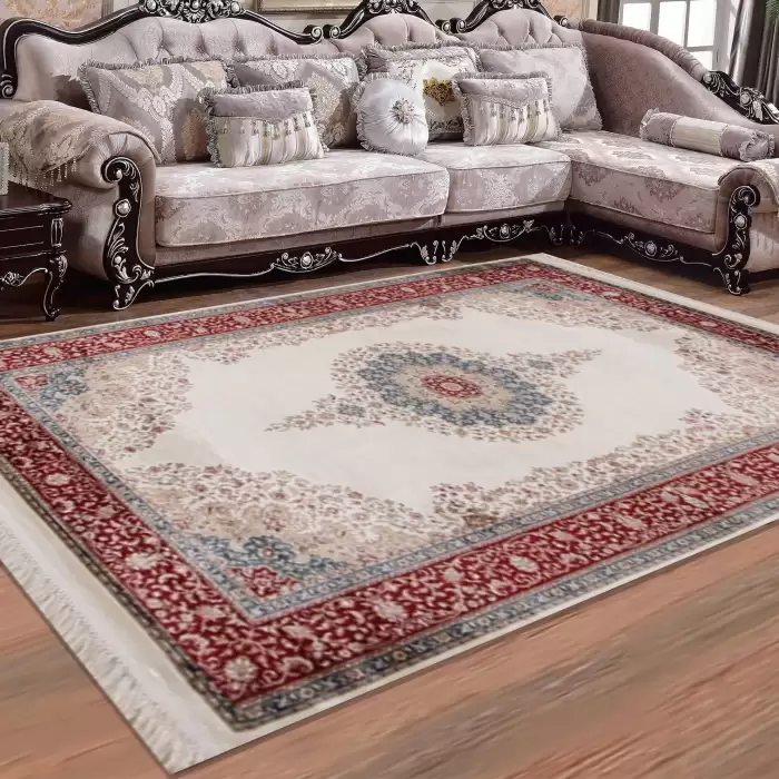 Elexus Hereke Mh095 White 90X150 N 1,35 M² Bambu İpek Klasik Yolluk