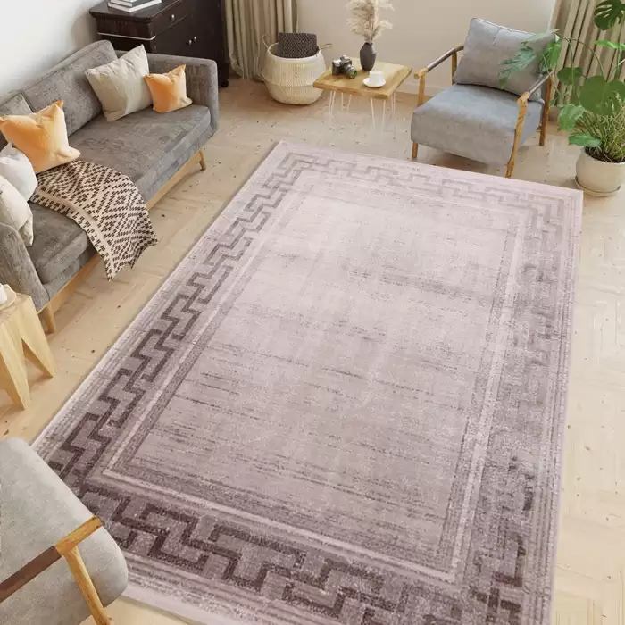 Halıca Beige 34043 N İnce Bambu Yüksek Kalite Salon Halısı