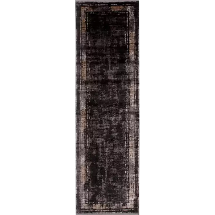 Halıca Black 33800 N İnce Bambu Yüksek Kalite Siyah Salon Halısı