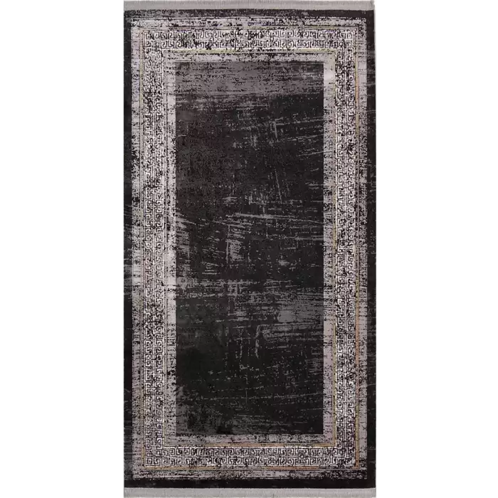 Halıca Black 33801 N İnce Bambu Yüksek Kalite Siyah Salon Halısı