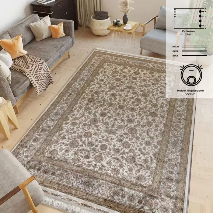 Halıca Imperius A004Aa D Klasik Desen Modal İpek Salon Halısı
