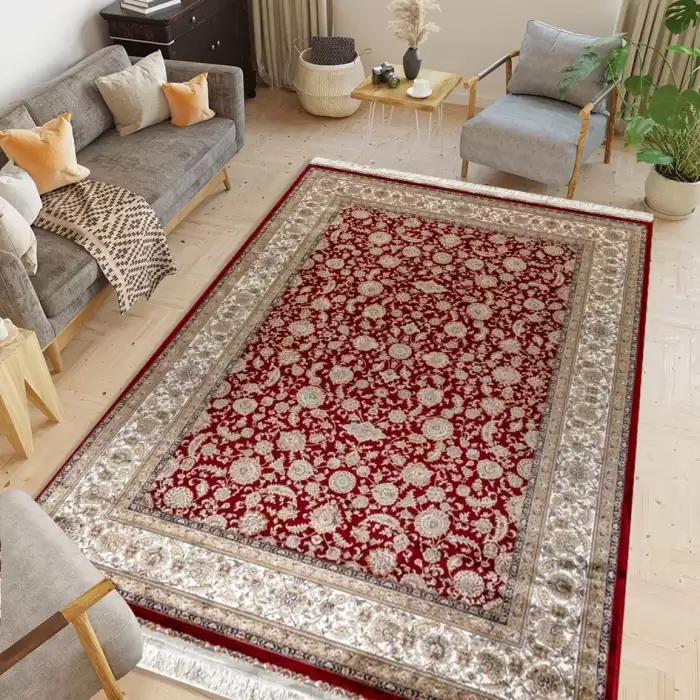 Halıca Imperius A004Ak D Klasik Desen Modal İpek Salon Halısı