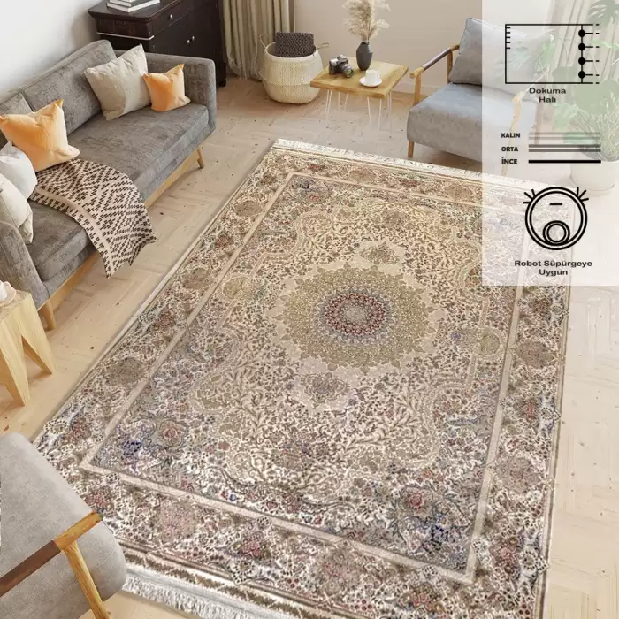 Halıca Imperius A005Aa D Klasik Desen Modal İpek Salon Halısı