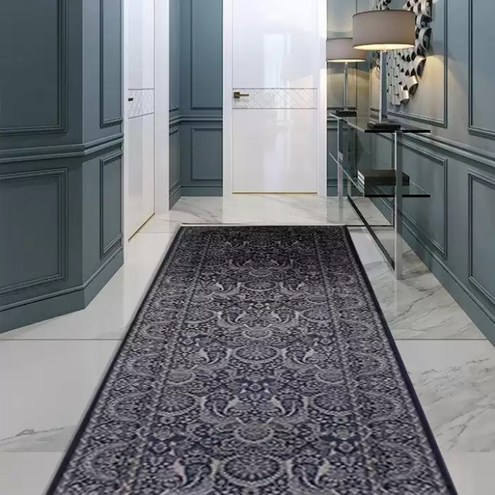 Halıca Imperius Y5003L D Mavi Renk Klasik Desen Modal İpek Halı