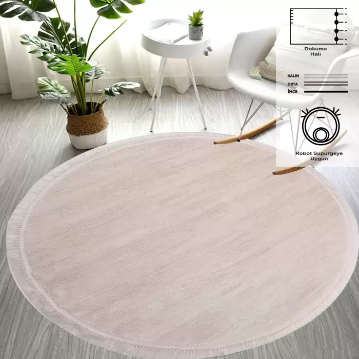 Halıca Nigar 6028A C Yumuşak Akrilik Yuvarlak Salon Halısı