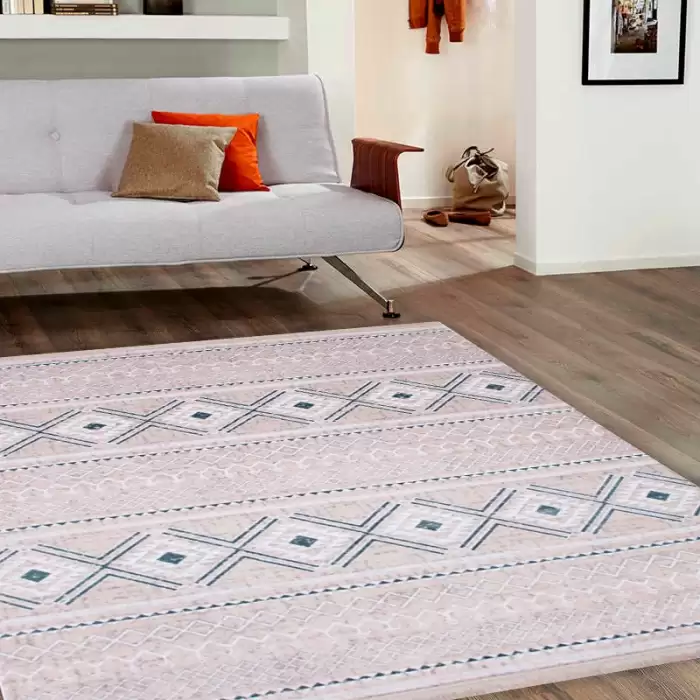 Halıca Pırlanta Exclusive 8590 N Dekoratif İnce Etnik Desenli Kilim