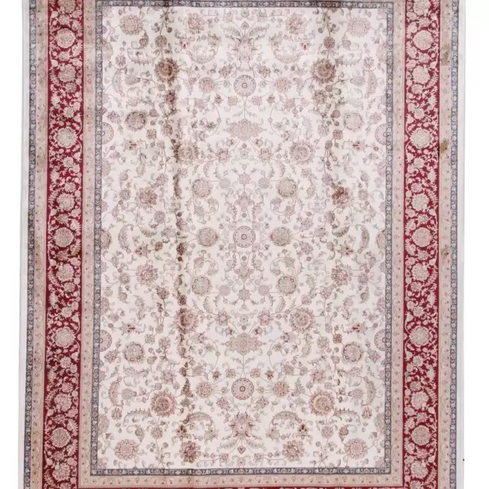 Elexus Hereke 1507 White 240X170 4,08 M² Bambu İpek Klasik Salon Halısı
