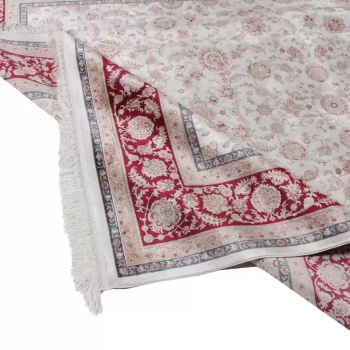 Elexus Hereke 1507 White 240X170 4,08 M² Bambu İpek Klasik Salon Halısı