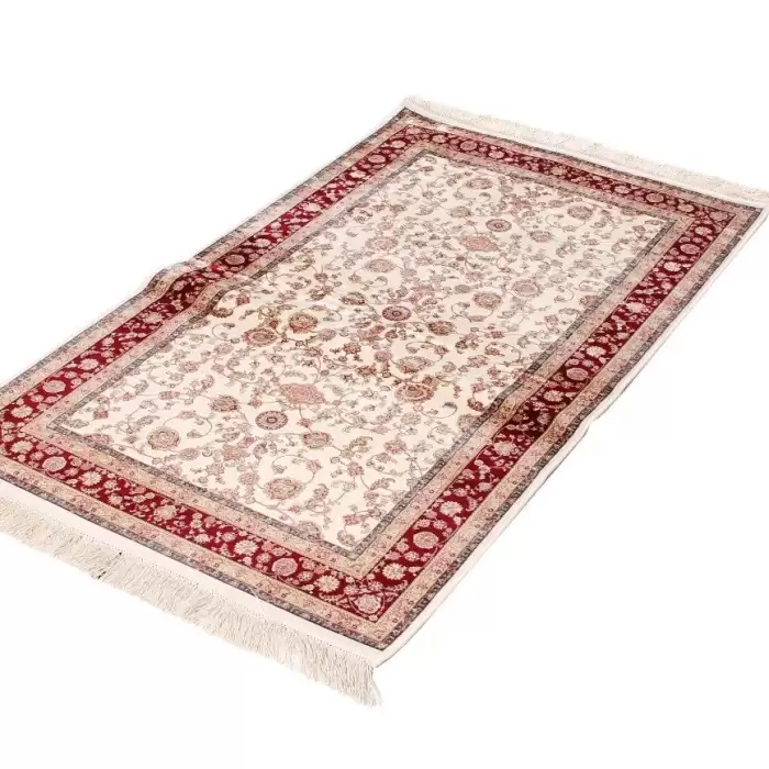 Elexus Hereke 1507 White 90X150 1,35 M² Bambu İpek Klasik Yolluk