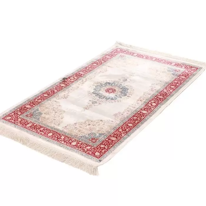Elexus Hereke 1508 White 150X90 1,35 M² Bambu İpek Klasik Yolluk