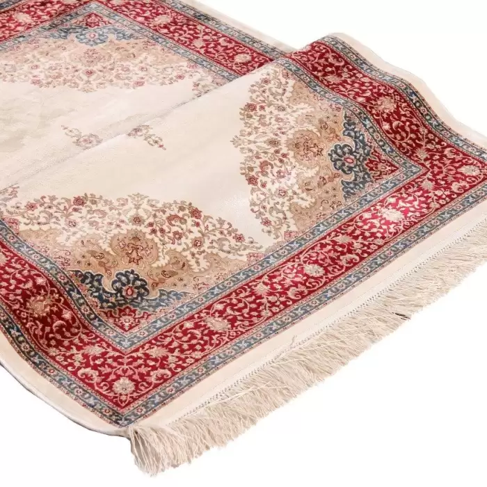 Elexus Hereke 1508 White 150X90 1,35 M² Bambu İpek Klasik Yolluk