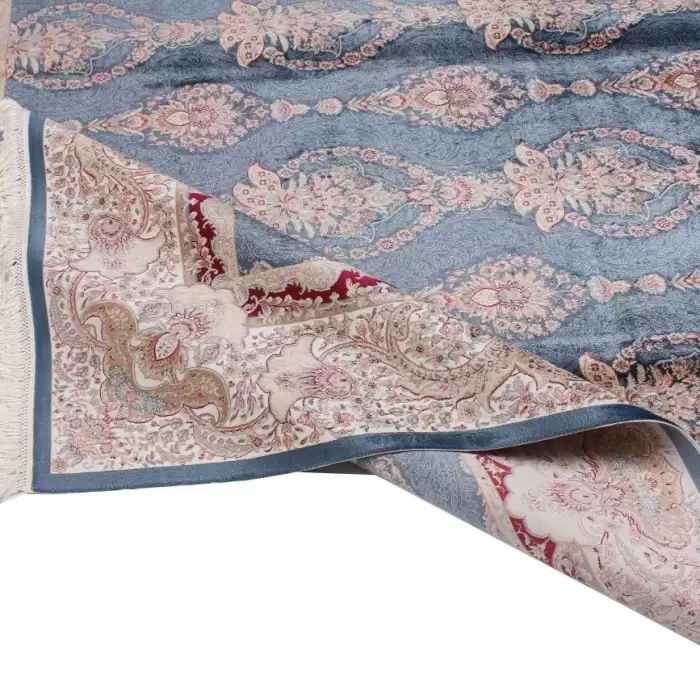 Elexus Hereke 1517 Dark Blue 240X170 4,08 M² Bambu İpek Klasik Salon Oturma Odası Halısı