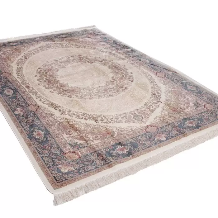 Elexus Hereke 1518 White 170X240 4,08 M² Bambu İpek Klasik Salon Oturma Odası Halısı