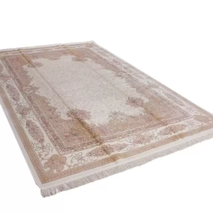 Elexus Hereke 1524 White 290X200 R 5,8 M² Bambu İpek Klasik Salon Oturma Odası Halısı