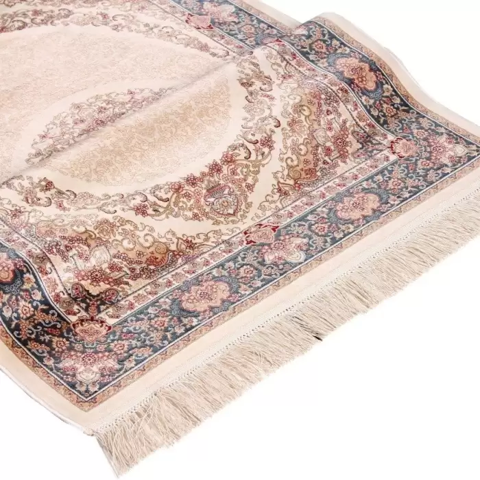 Elexus Hereke Mh094 White 90X150 N 1,35 M² Bambu İpek Klasik Yolluk