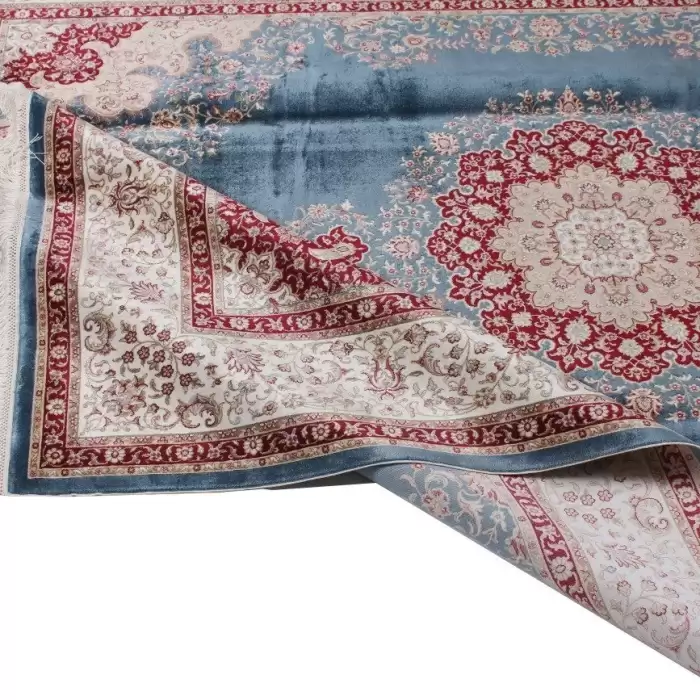 Elexus Hereke Yy056 Dark Blue 240X170 4,08 M² Bambu İpek Klasik Salon Oturma Odası Halısı