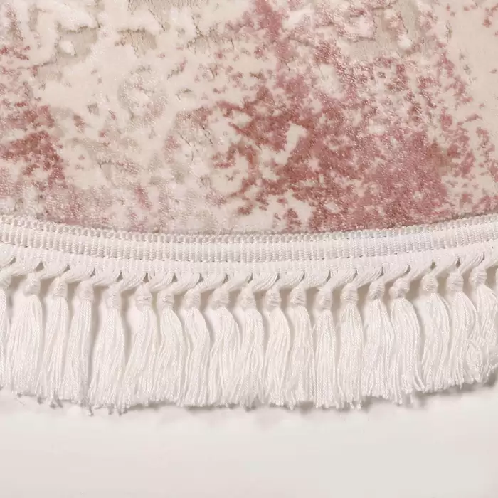 Halıca Nigar 1591A O Oval Pembe Akrilik Salon Halısı