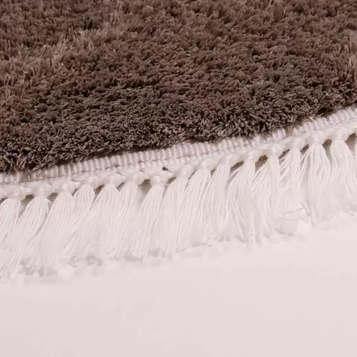 Halıca Alis Plain C Yumuşak Dokulu Yuvarlak Shaggy Halı